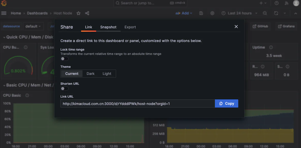 :size=600 新建Grafana看板